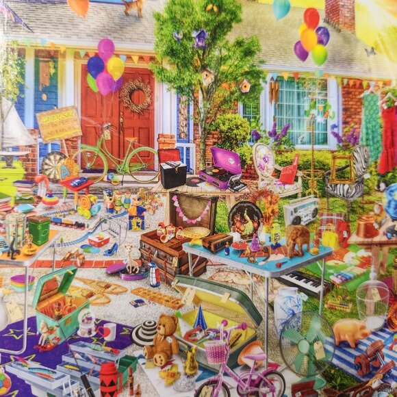 Two 1000pc puzzles Aimee Stewart Buffalo Games: Candylicious and Yardsale - Picture 5 of 8